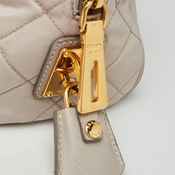 Prada Pomice Tessuto Impuntu Nylon Chain Flap Bag BR4965 - Picture 2 of 12